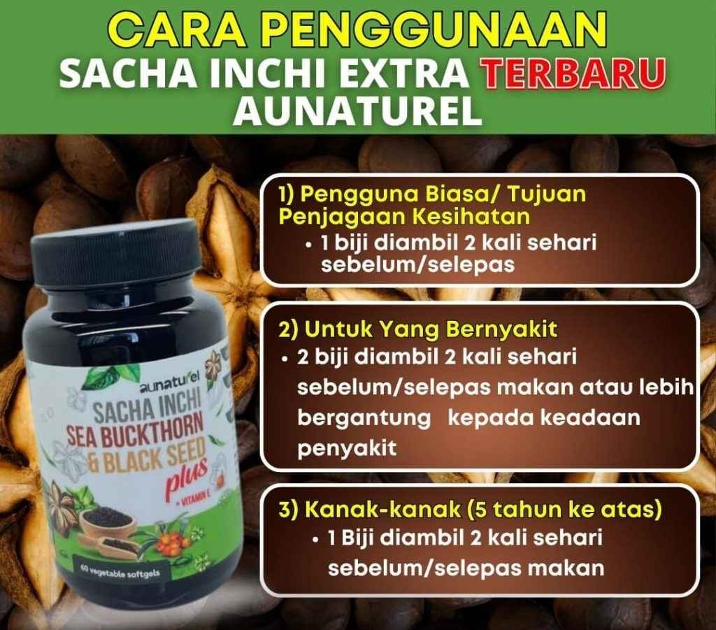 Cara pengunaan softgel sacha inchi aunaturel