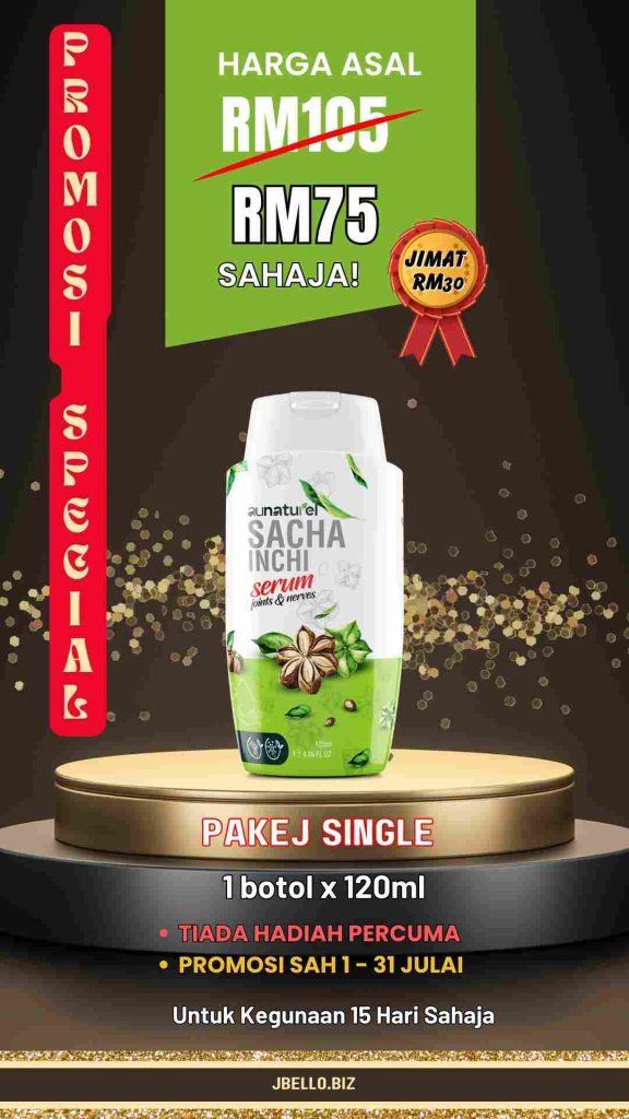 Promo Serum Sacha Inchi Aunaturel Pakej Single Bulan Julai