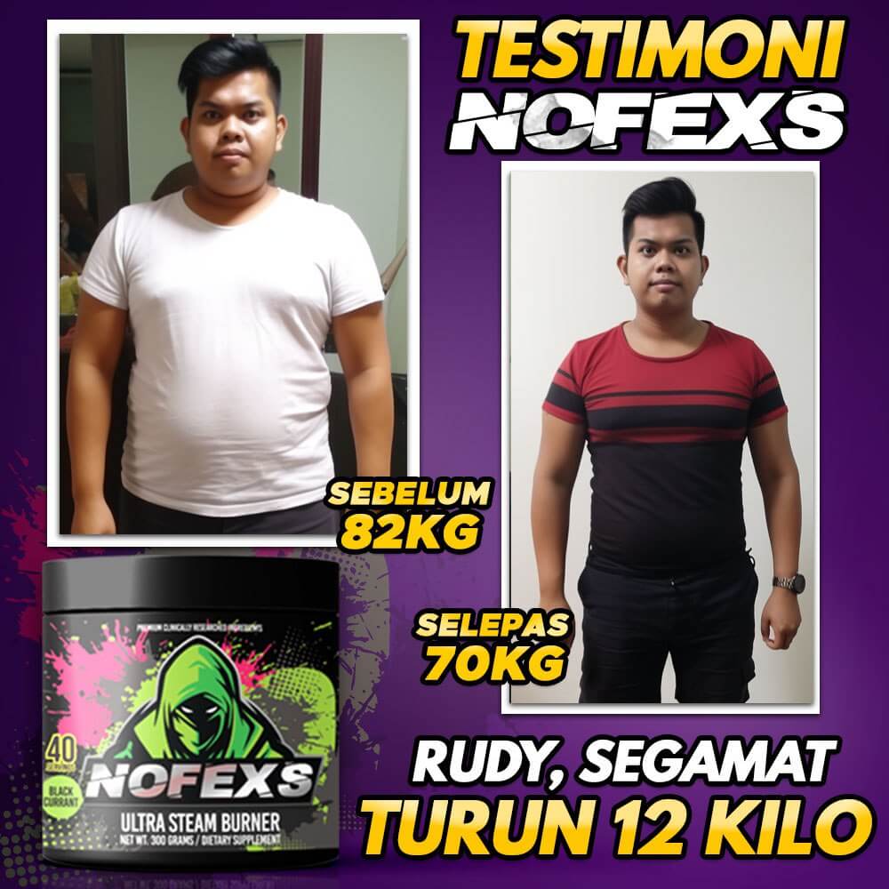 Testimoni Pengguna Nofexs Rudi turun 12 kilo