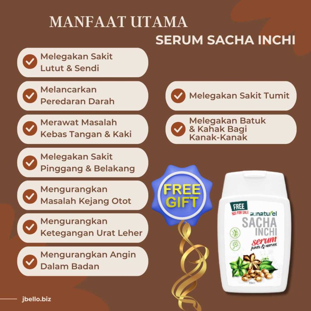 Free gift dan manfaat utama serum sacha inchi aunaturel